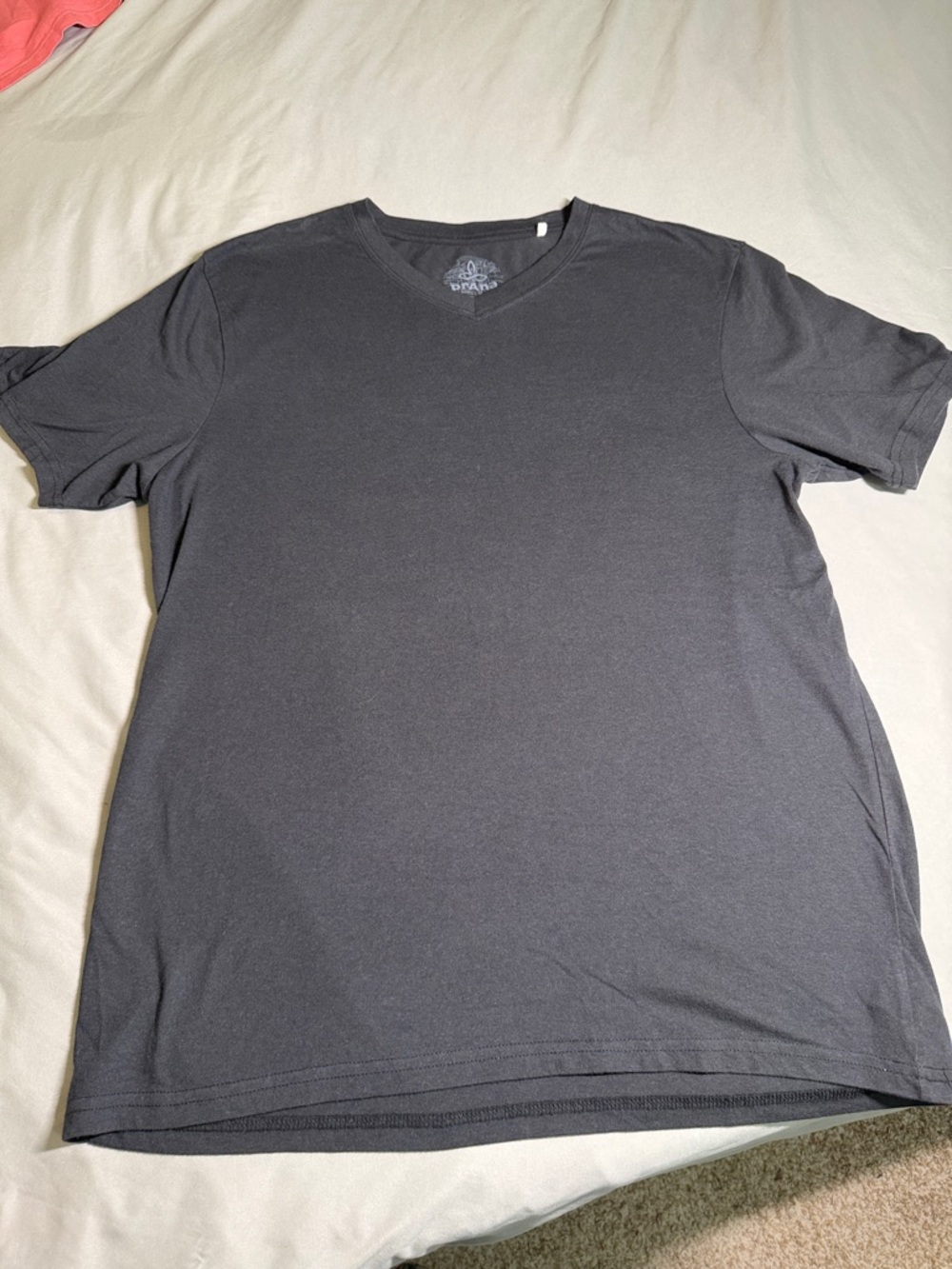 Prana Men's Charcoal Short Sleeve V-Neck Tee